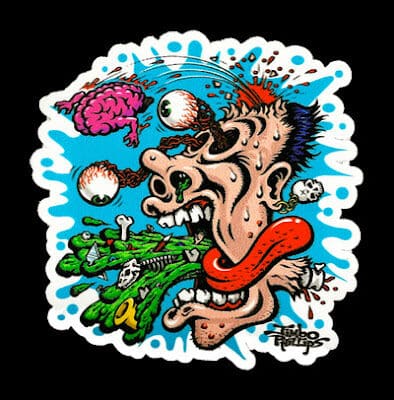 Jim Phillips Barf Brain Skate Art Sticker