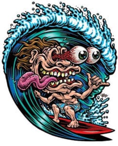 Jim Phillips Surf Freak Skate Art Sticker