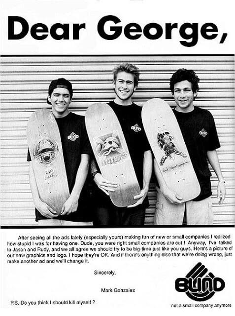 Blind, Powell Peralta Spoof 1990s Skateboard Decks